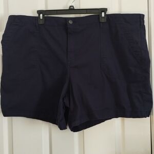 Plus Size Women's Jeanstar Navy Chino Shorts